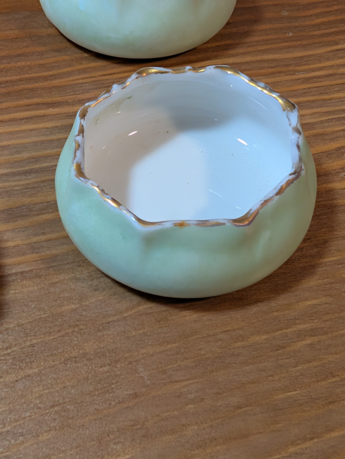 Limoges France Pastel Gold Luster Trim Porcelain Open Salt Cellars, Lot 4