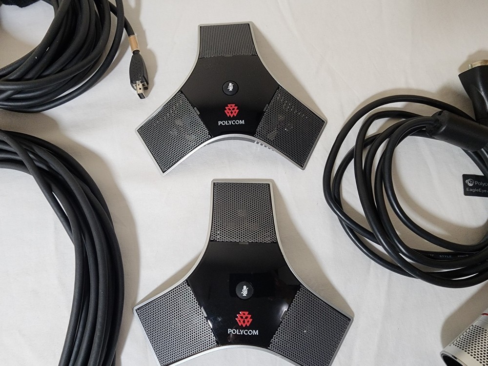 2 POLYCOM SPEAKERS 2201-23313-003 CABLES Polycom EPTZ-2 EagleEye Acoustic Camera