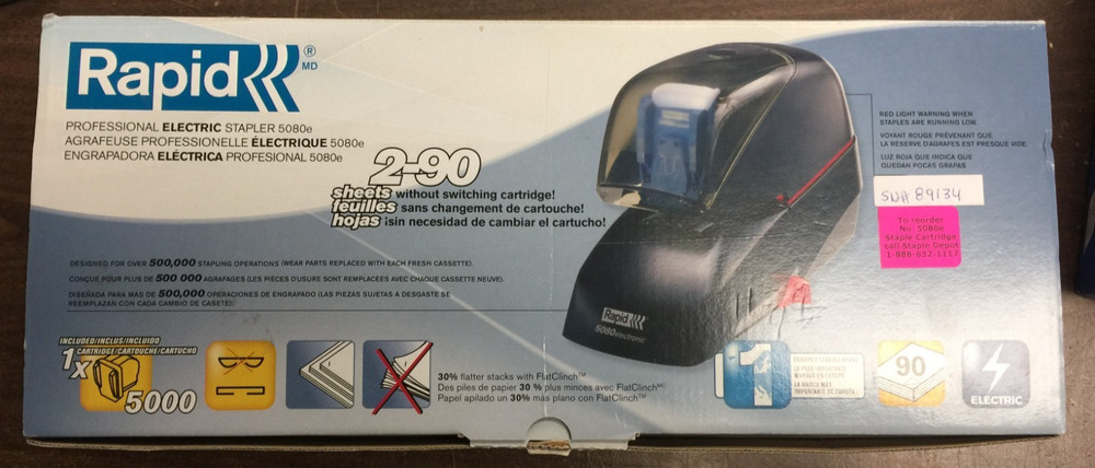 Rapid 5080 Professional Electric Stapler 90 Sheets Capacity - Black (USED)