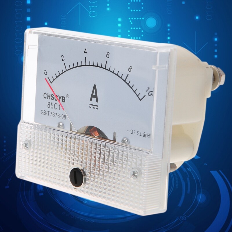 0-10A Analog for Current Panel Meter Amperemeter Rectangle Measuring Detector