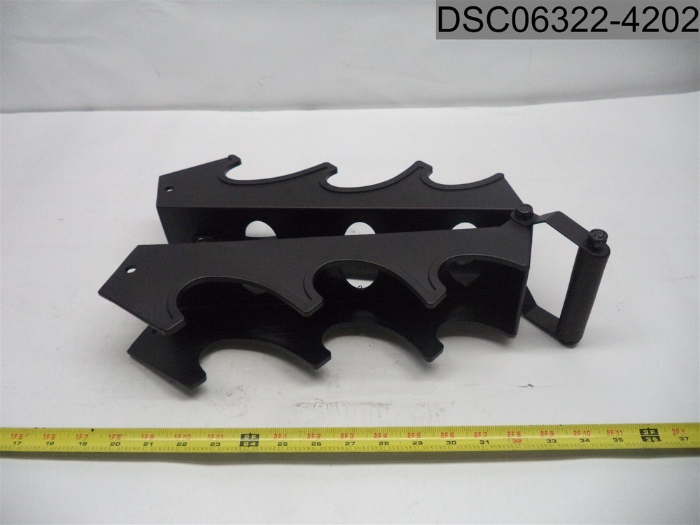 Plastic Dumbbell Rack, 3-Tier, Height 13", Black