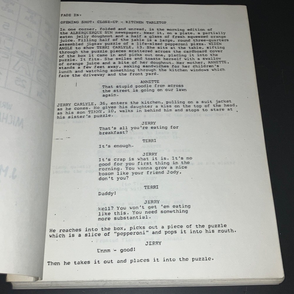 BLIND DATE (1987) 1st Bruce Willis / Stiff Prod. Covers 2nd Draft + COA!