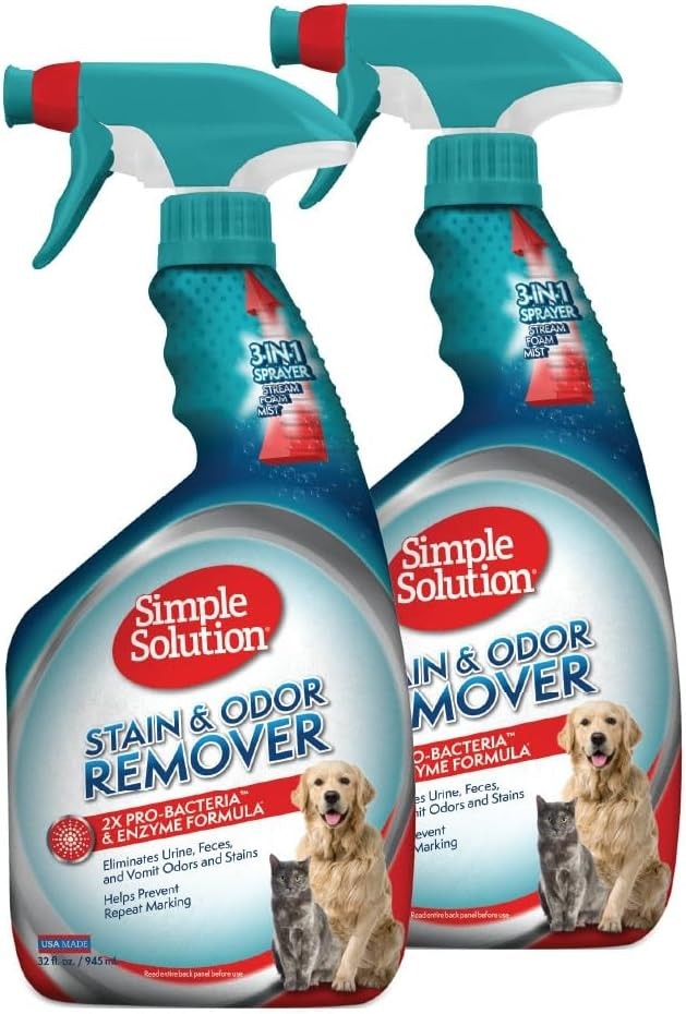 Multi-Surface Enzyme Pet Odor Remover - 64 oz (2-Pack), Unscented Power Clean