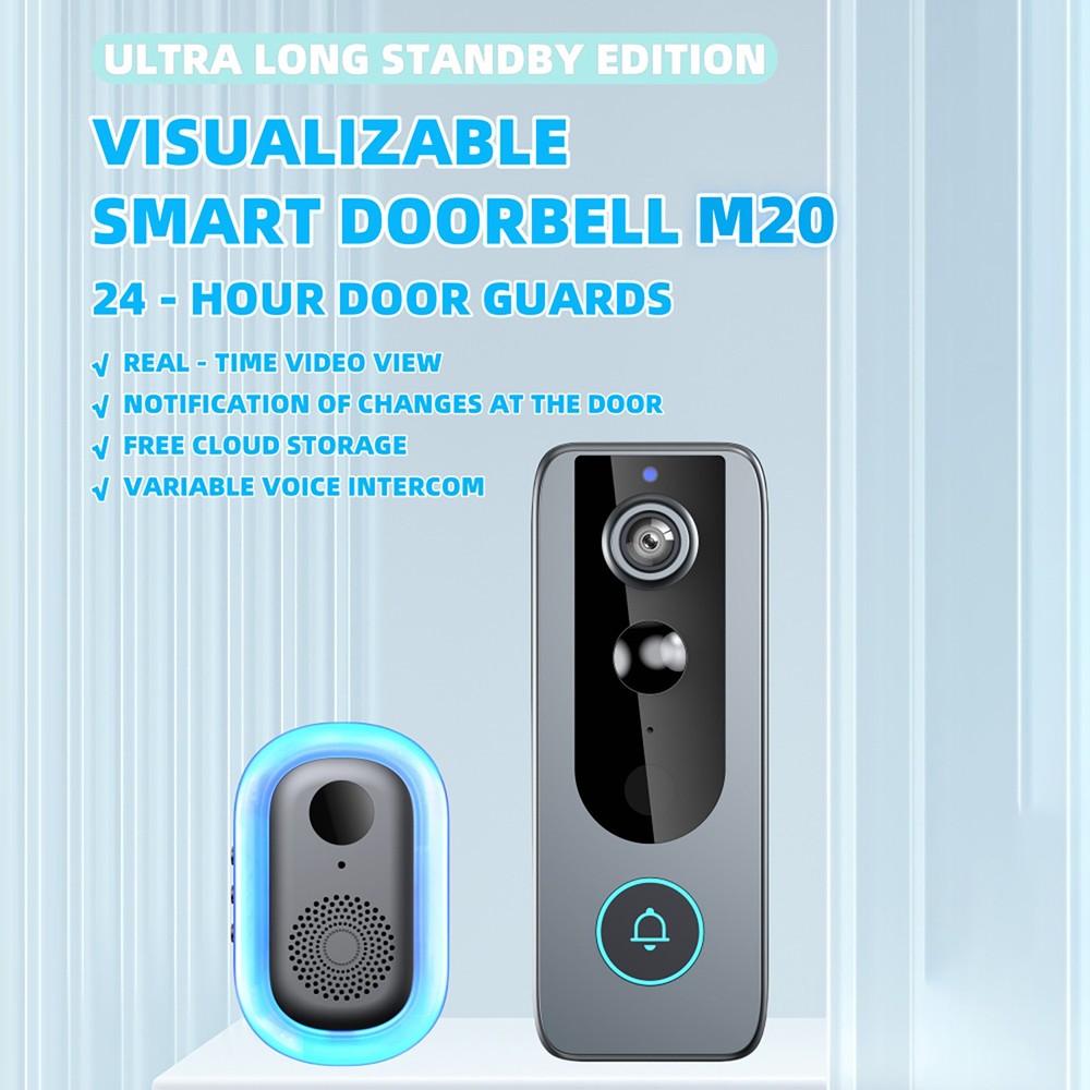 Smart Wireless Solar Video Doorbell WiFi Phone Intercom Camera Door Ring Bell