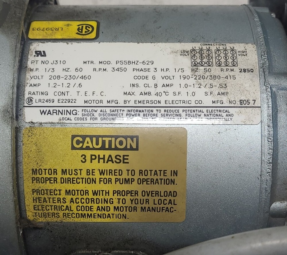Vacuum pump Gast Idex R2303A.