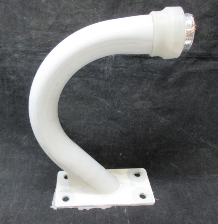 SECURITY CAMERA WALL BRACKET, 12.5" H X 2" OD, WITH MOUNT PLATE