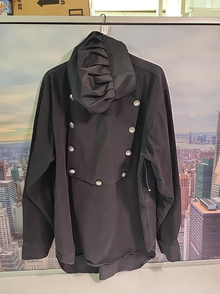 Chef's Coat And Matching Hat "Black" Made By Scully Size L