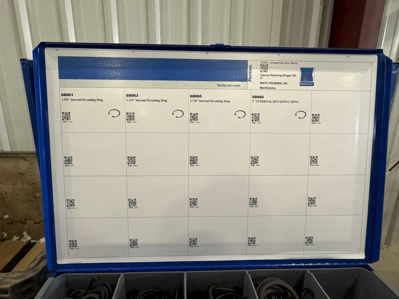 Fastenal 12 Drawer Parts Cabinet w/ Removable Drawers and Content