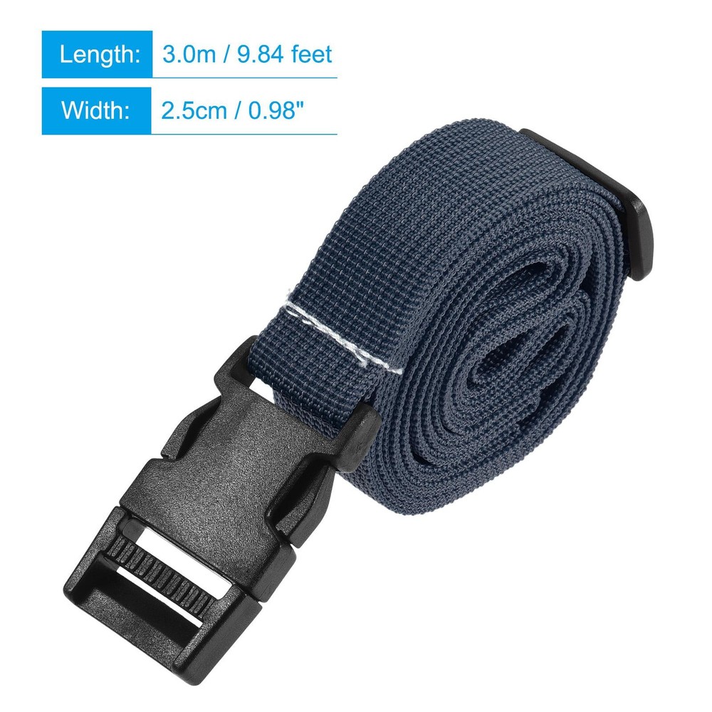 Utility Strap with Buckle 1x118 Inch Polyester Quick Release Belt(Navy Blue)