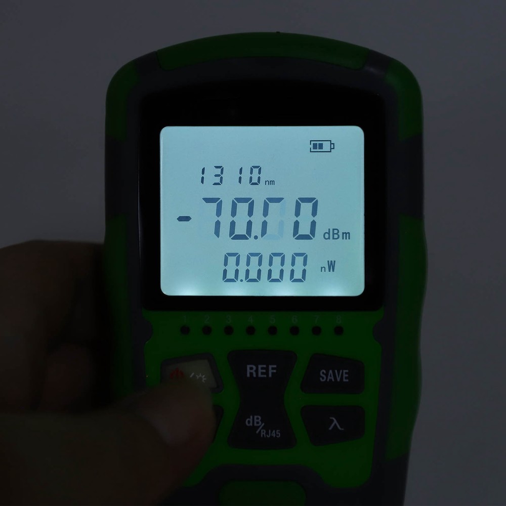 Optical Fiber Power Meter ‑70~+10dbm Digital Display Optic Cable Tester Tool