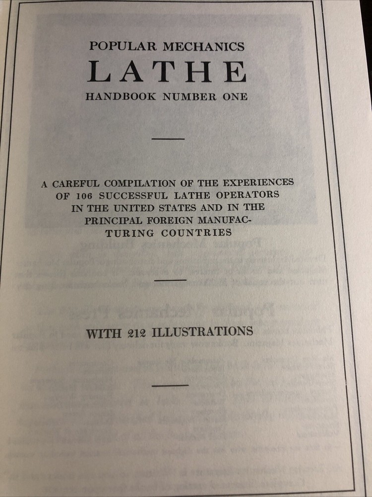 Lathe Handbook No1