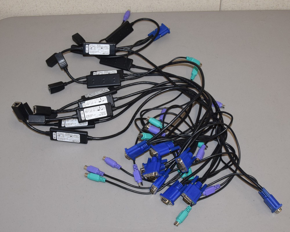 Lot 10 Dell KVM SIP Cable Module System Interface Pod VGA PS/2 K9442