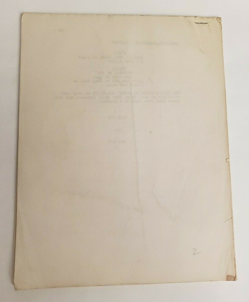 FOREPLAY / Jack Richardson 1975 Screenplay, man buys a doll, segment "Vortex"