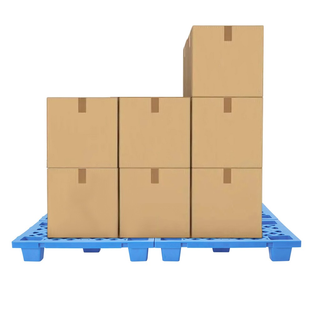 6Pcs Interlocking Storage Plastic Pallets Rectangular Pallets 100kg/220.46lbs