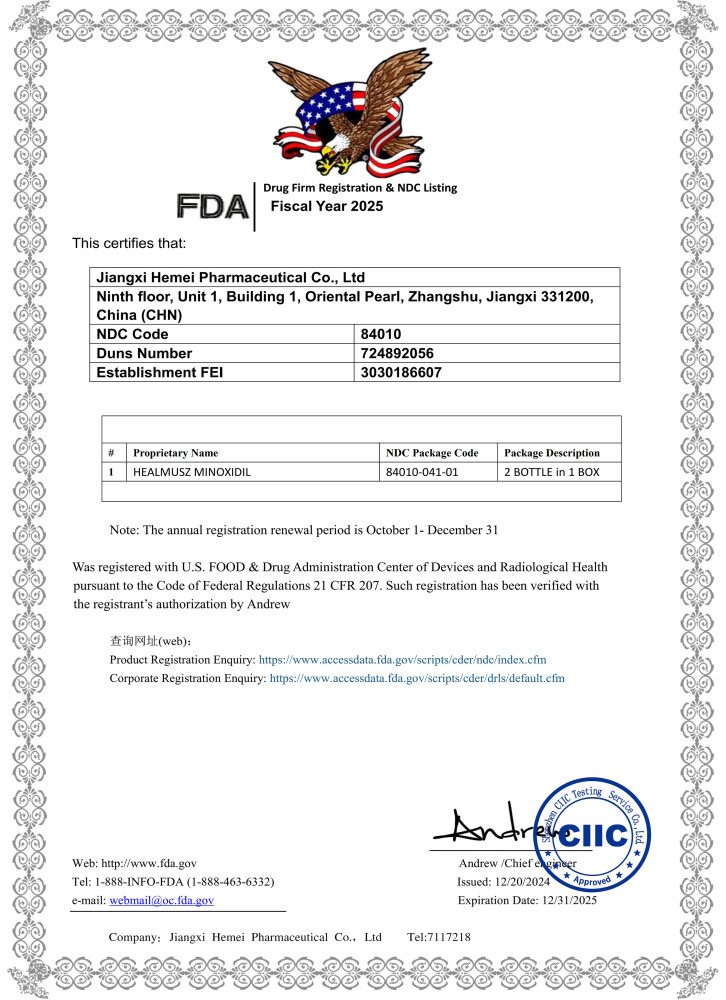 6 Pack Minoxidil 5% Extra Strength Men Hair Regrowth Treatment 6 Month Supply