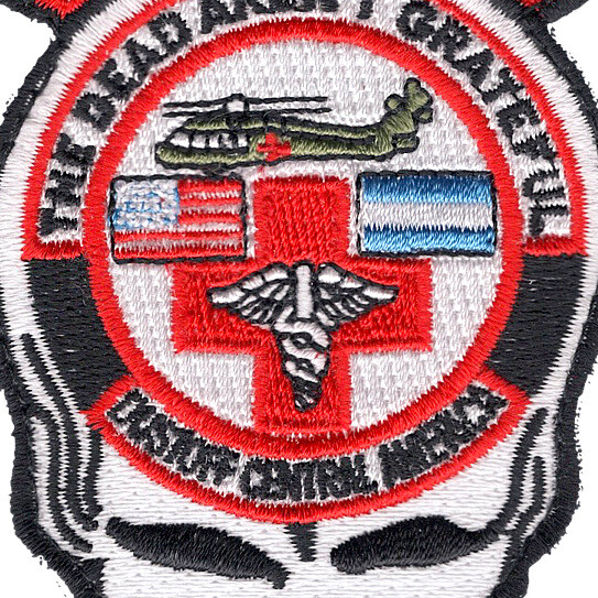 1st Battalion 228th Aviation Air Ambulance Mini Skull Patch Hook And Loop