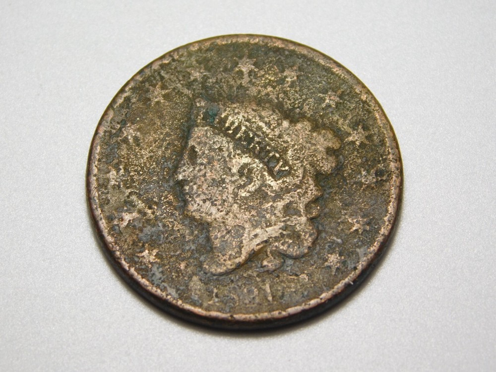 OLD US COINS 1831 CORONET HEAD LARGE CENT