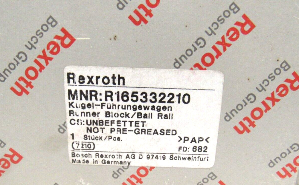NEW REXROTH R165332210 LINEAR BEARING