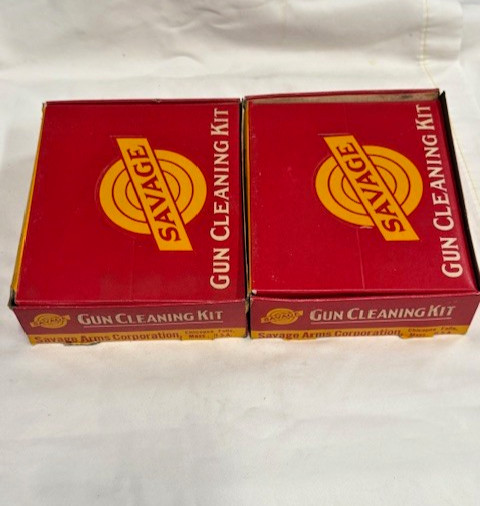 Savage Arms Gun Cleaning Kit Oil Tin RustVeto Gun Grease Solvent 3pk Vintage LOT