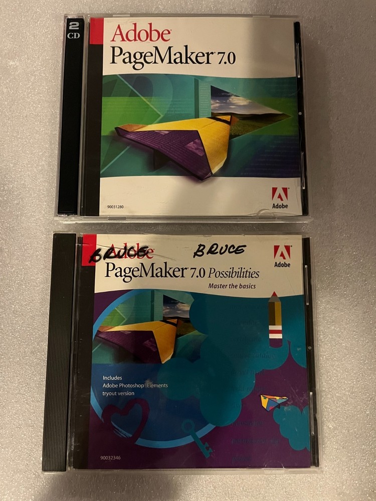 Adobe PageMaker 7.0 Education Upgrade (2-CD Set) for Win w/ Key & Possibilities