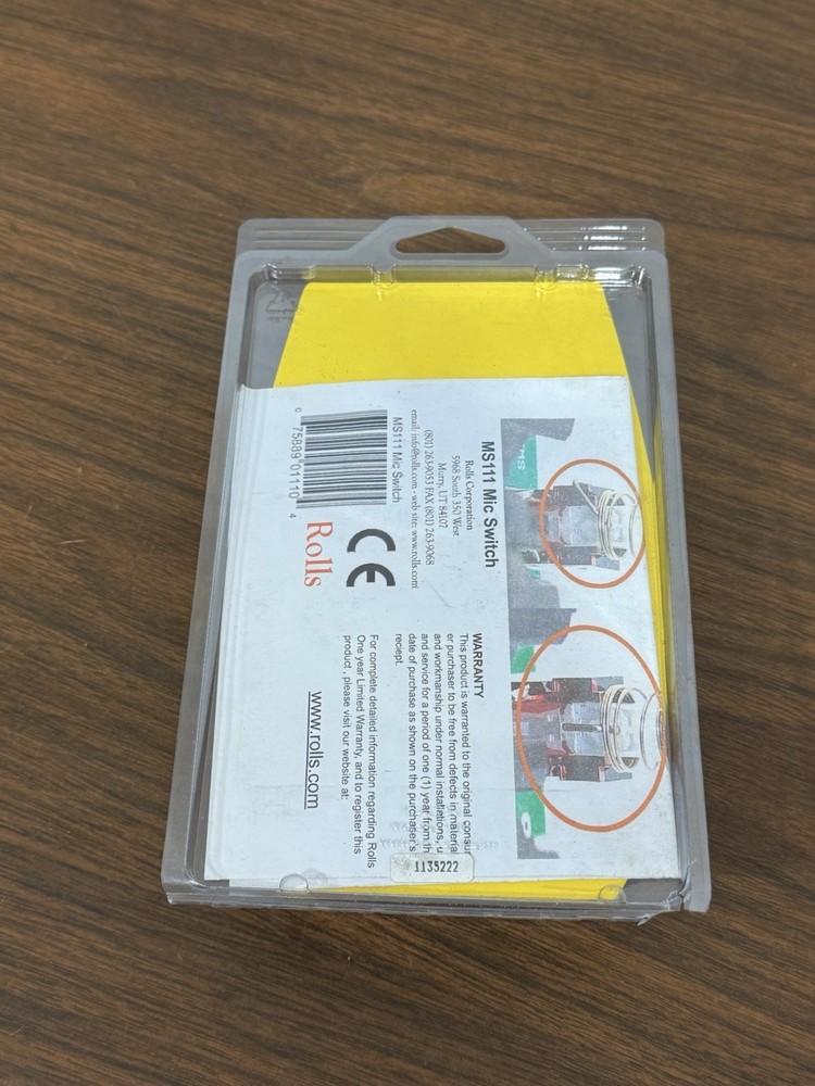 Rolls MS111 Microphone Muting Switch (New)
