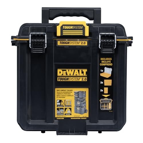 DEWALT TOUGHSYSTEM 2.0 Compact and Durable Deep Toolbox with Removable