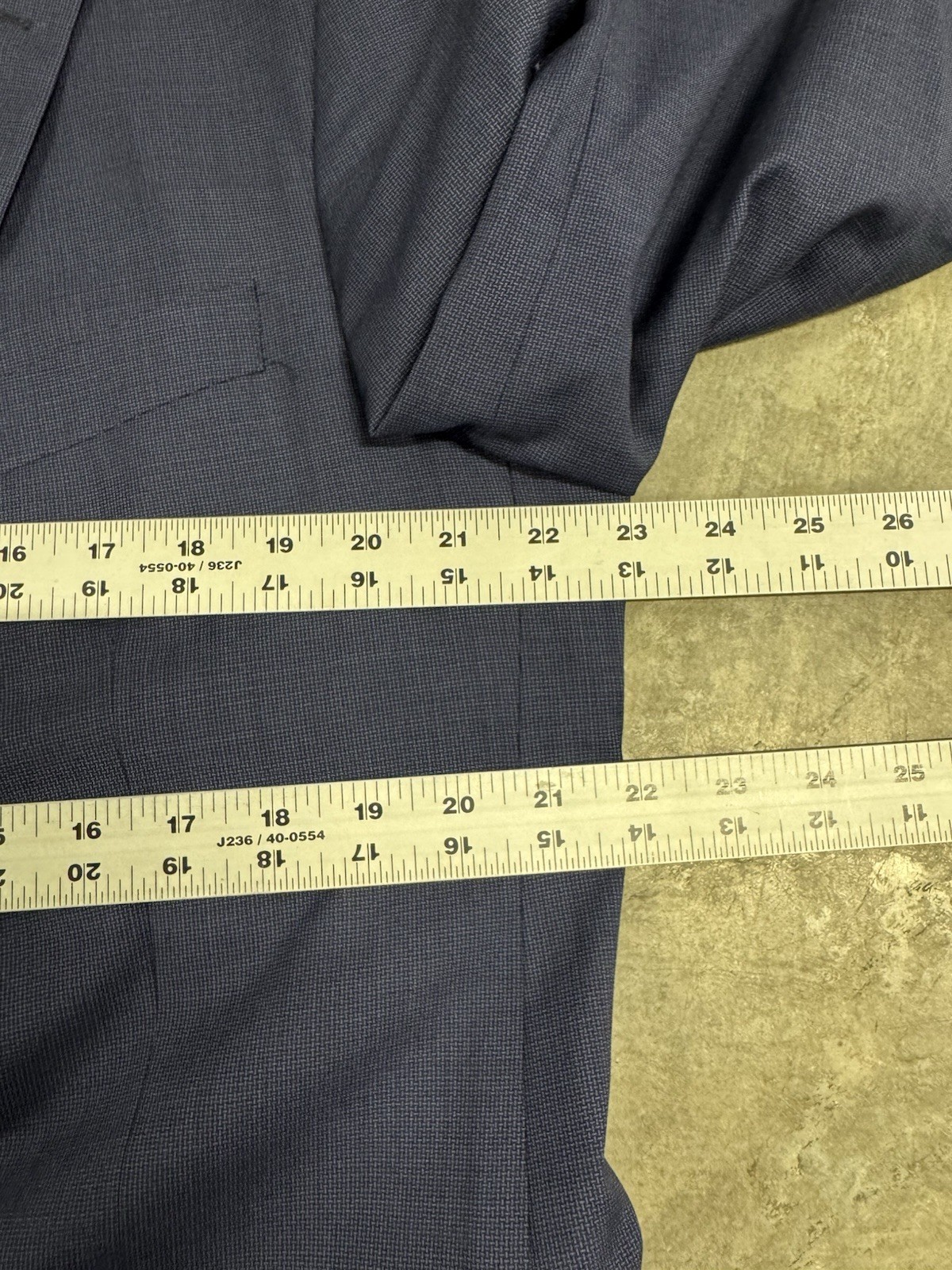 Brooks Brothers Blazer Jacket Mens 44L Blue Hopsack Tollegno Italy Wool Madison