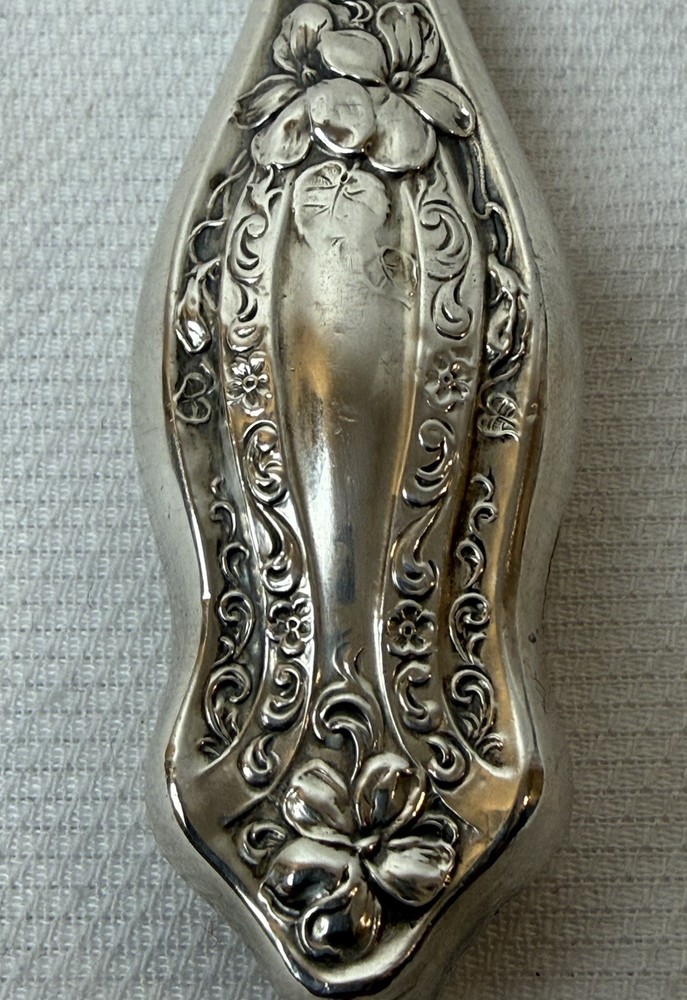 Antique Sterling Silver Handled Button Hook, Victorian