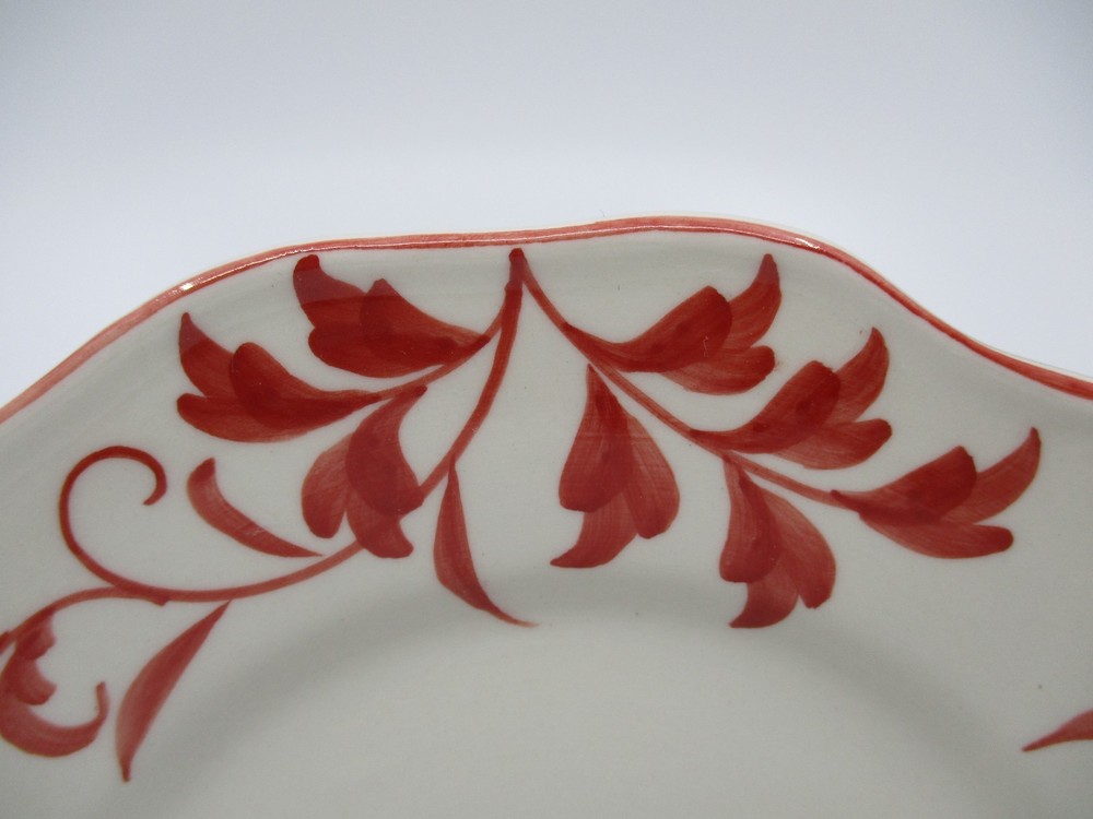 SADEK RED LEAF - 2 SALAD PLATES - 7 3/4" 0909E