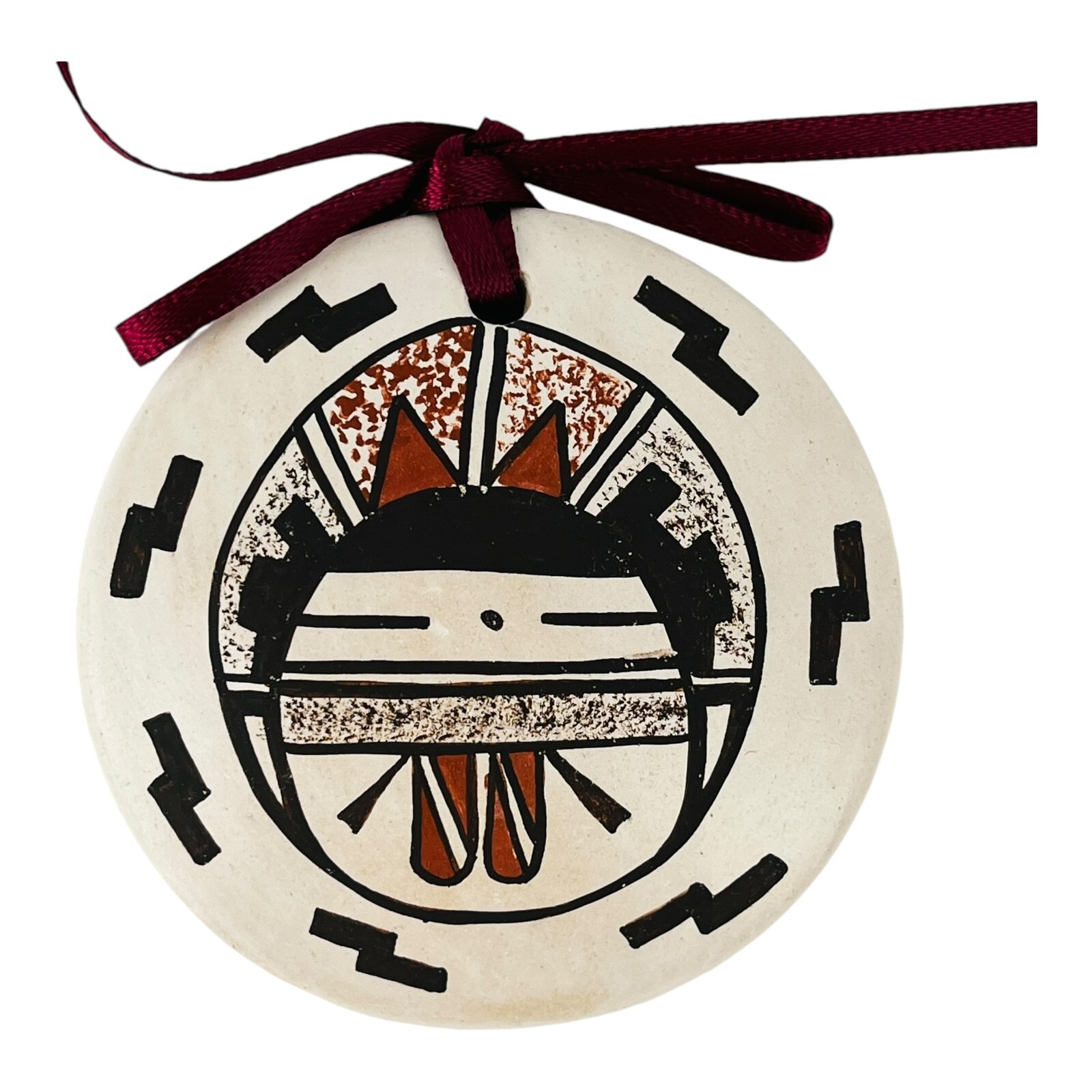 Signed Zuni Pottery Corn Maiden Kachina Christmas Ornament Lydia Vicenti Lalio