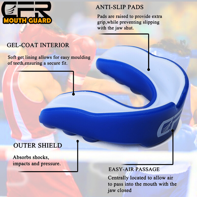 CFR Adults Boxing Mouth Guard Teeth Protector Mouthpiece MMA Sports With Case