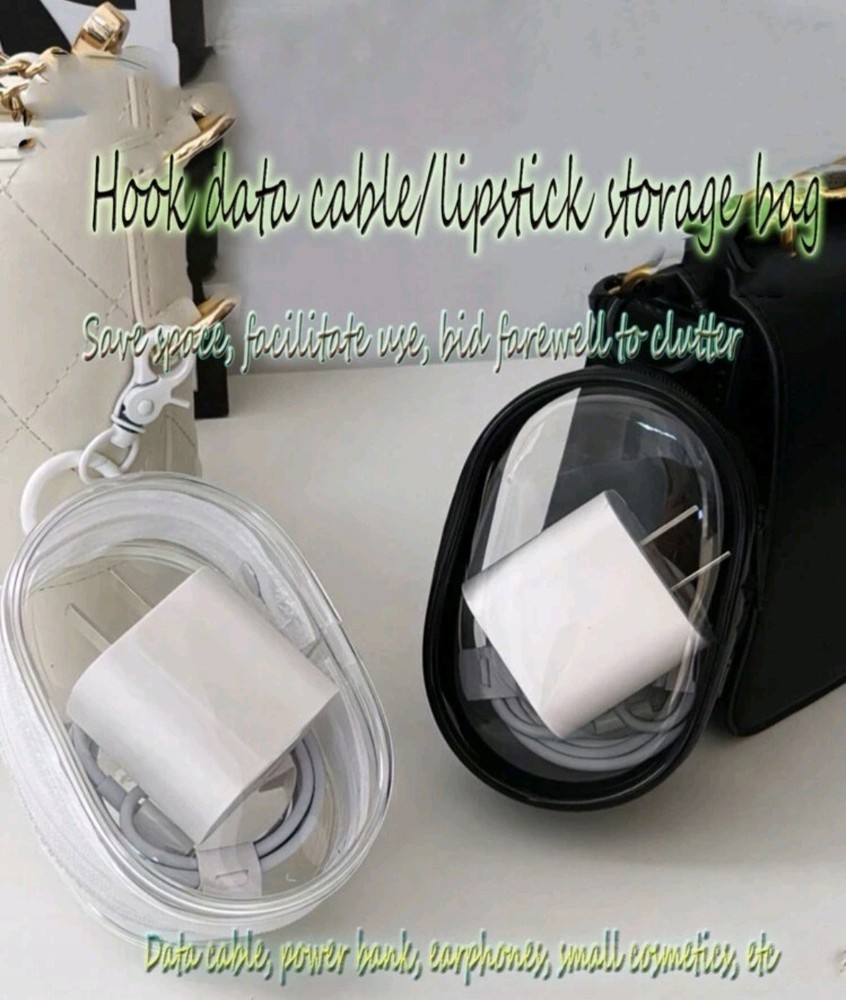 1pc Creative Transparent Multifunctional Storage Bag, Portable & Versatile WHITE