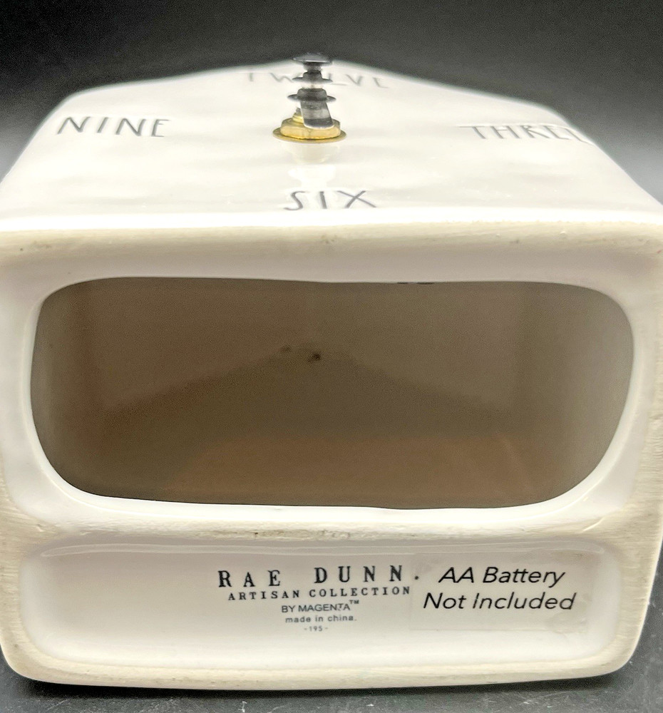 Rae Dunn Counter/Shelf Clock House Shape
