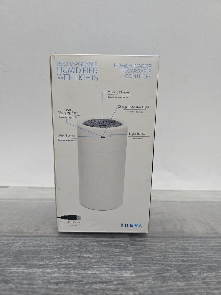 Treva • Rechargeable Humidifier w/Lights • Mini • Portable • Multi-Function [SS]