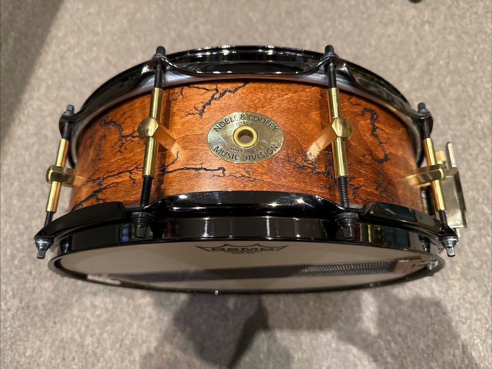 Noble & Cooley 5x14” Maple Solid Shell Limited Fractal Pattern Snare Drum NICE!!