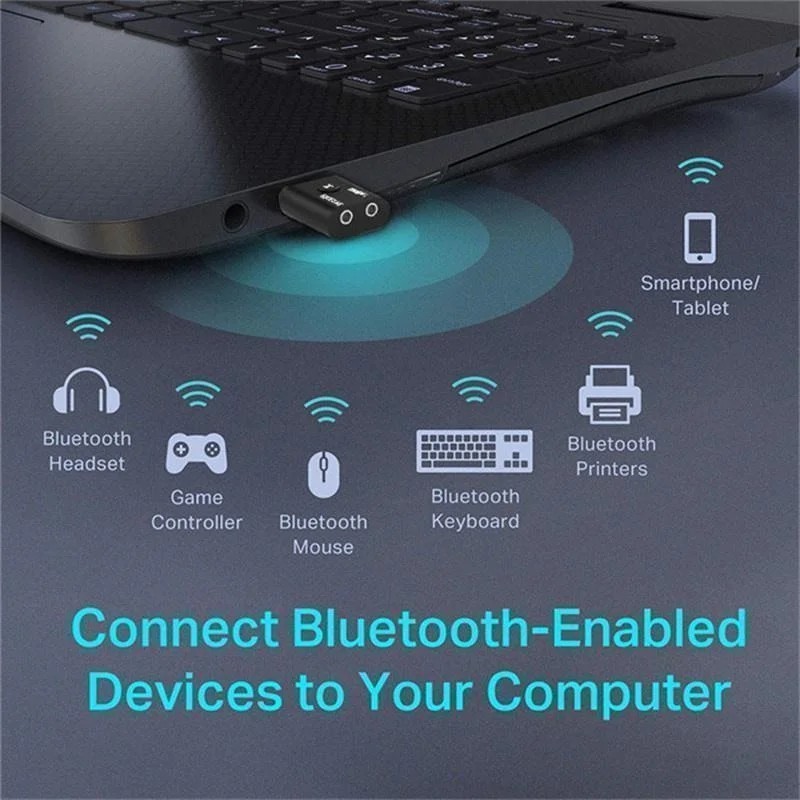 Wireless USB Bluetooth 5.0 Audio Transmitter Receiver Adapter 3.5mm For TV Car