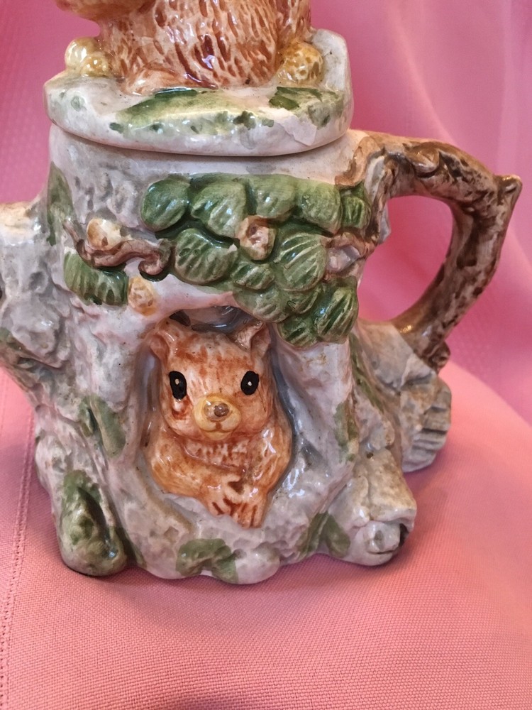 Squirrel Teapot Cook’s Bazaar TWC Ceramic Easter Spring Tree Tea Pot New
