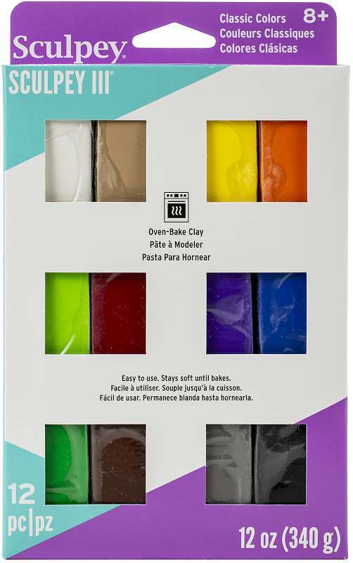 Sculpey III Polymer Clay Multipack 1oz 12/Pkg Brights
