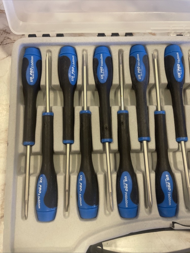 US PRO 15pc Precision Screwdrivers Set Torx Philips & Flat 1609