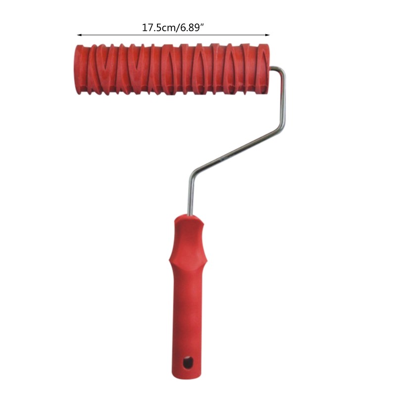 7 Paint Roller Portable Grain Pattern Paint Rubber Roller Wall Decoration Tool