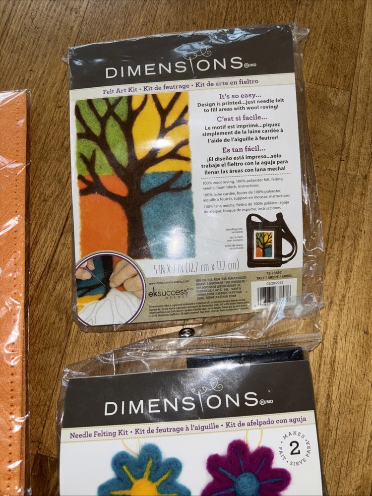 New (3) Sealed Dimensions Needle Felting Kit