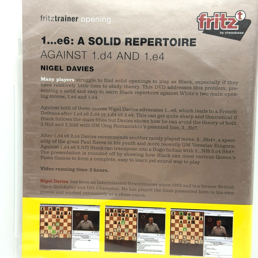 Nigel Davies Fritz Trainer by ChessBase A Solid Repertoire Chess
