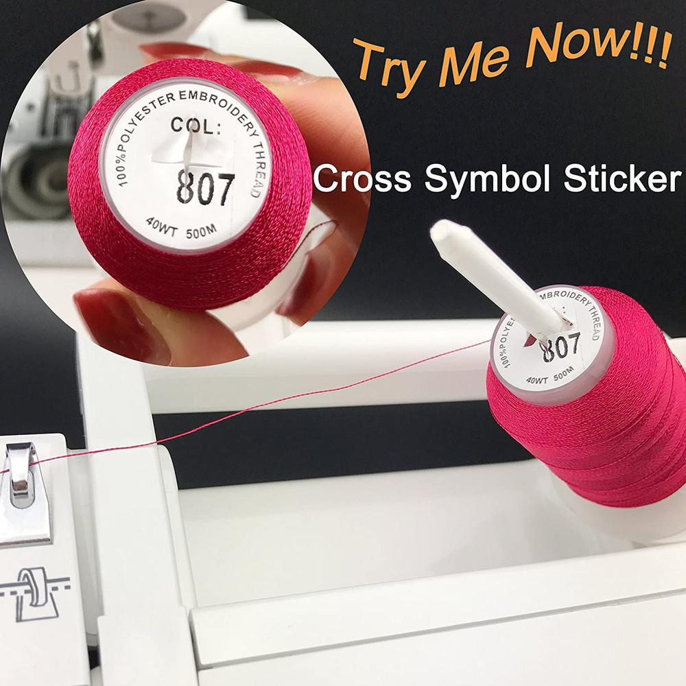 s 63 Colors 100% Polyester Machine Embroidery Thread 550Yd with Thread Nets - Co