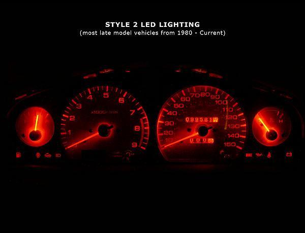 RED 1-Point 74 Style LED Replacement Instrument Cluster Gauge Bulb