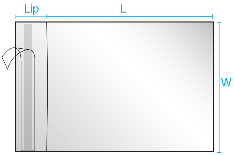 Clear Resealable Recloseable Self Seal Adhesive Cello Lip Tape Poly Plastic bags