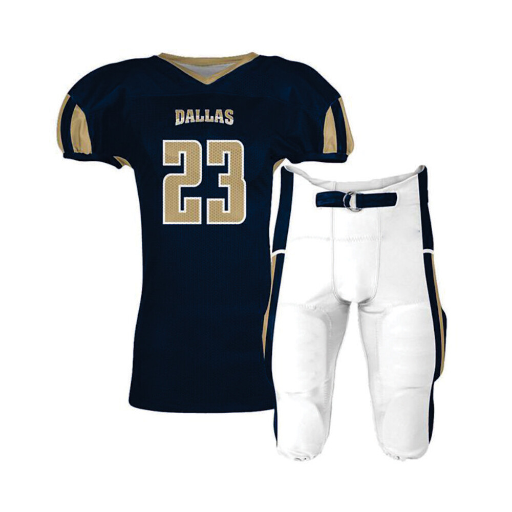American Football Uniform Custom Padded Pants + Jersey Personalized Sets 10x