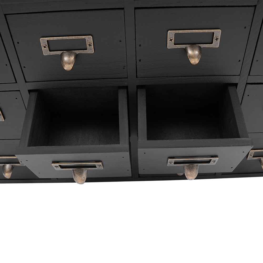 16-Drawer Storage Cabinet with Rustic Design for Organizing Essentials