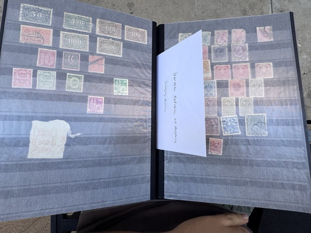 32 Page Great Condition Stockbook Glassine Interleaf Chock Full Of Stamps