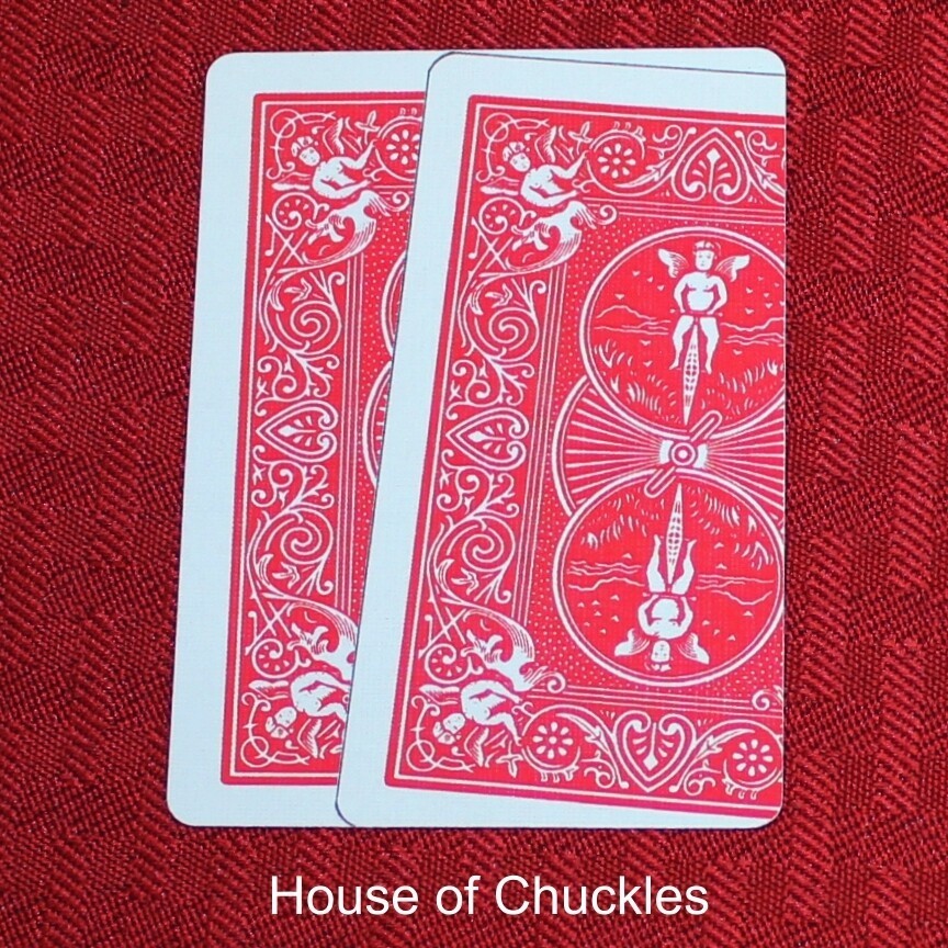 Red Backs Overlapping, Bicycle Printed Gaff Card, Red