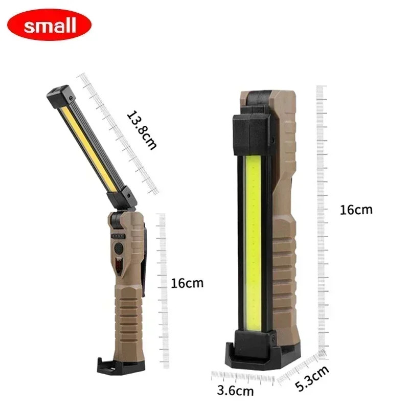 Folding COB XPE LED Work Light Flashlight USB Rechargeable SOS Torch
